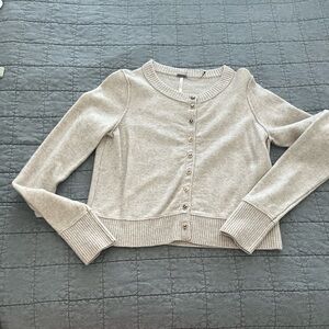 Free People Nocturnal Patterned Cashmere Cardi